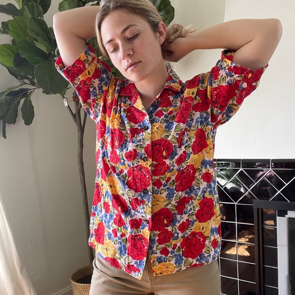 Vintage Floral Button Down - Picture 2 of 7